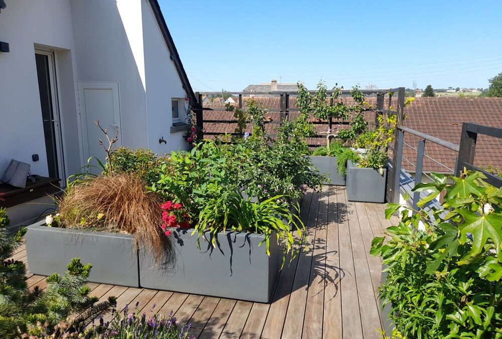 Toit terrasse en bois à Châtellerault